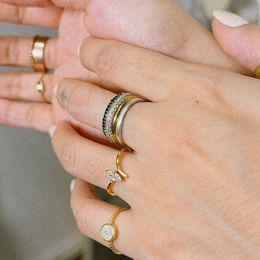 The Mini Marquise Radiant Hugging Ring