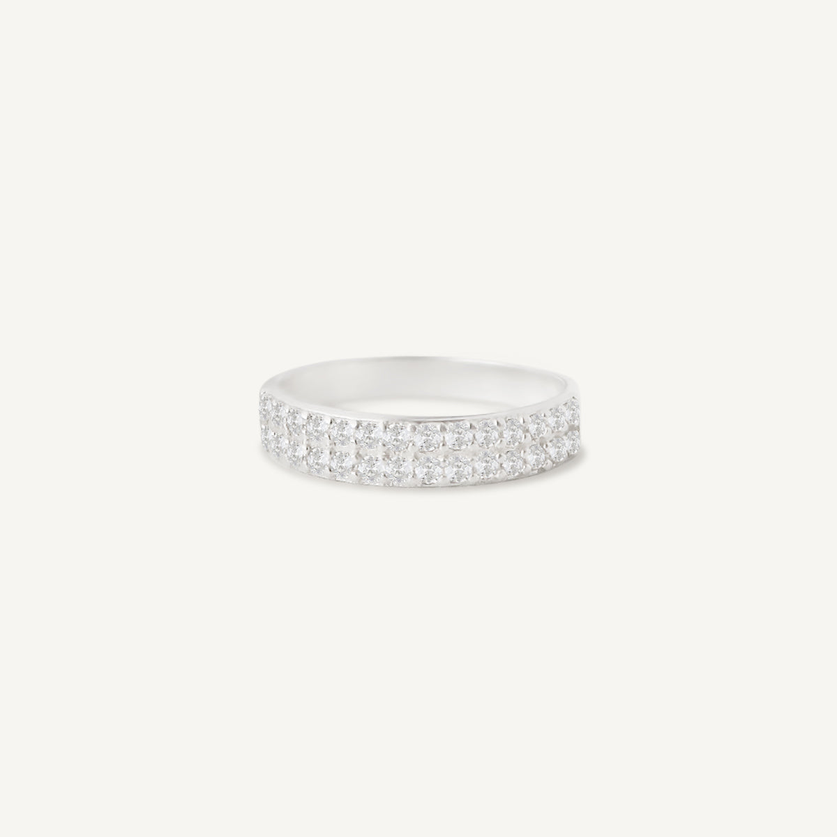 The Double Stack Half Eternity Ring