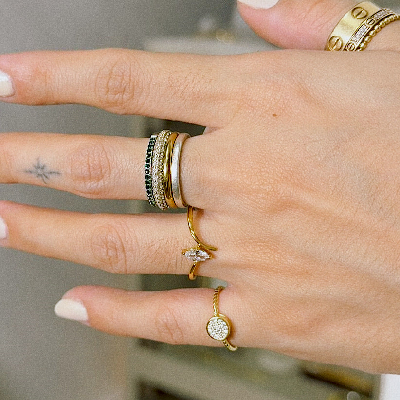 The Mini Marquise Radiant Hugging Ring