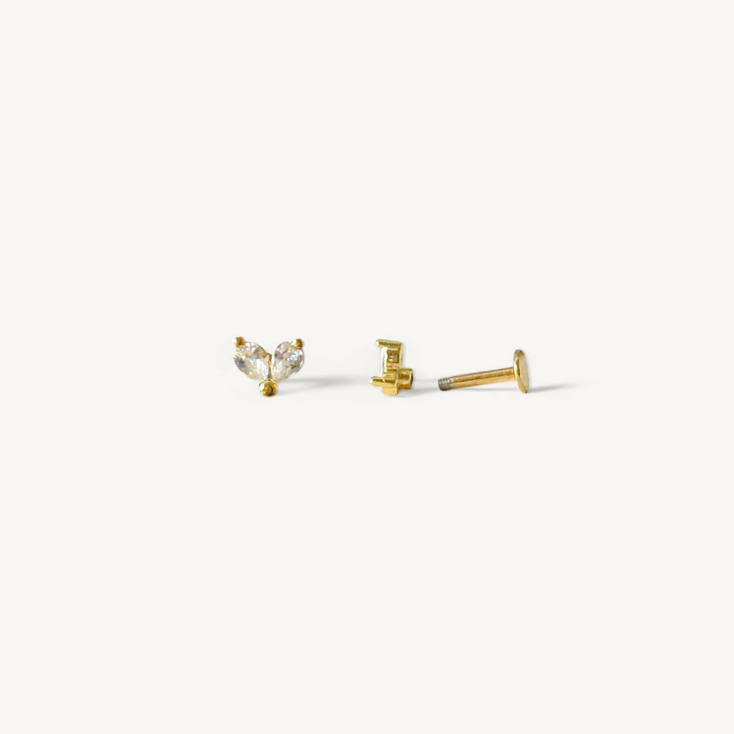 The Marquise Duo Flat Back Earrings