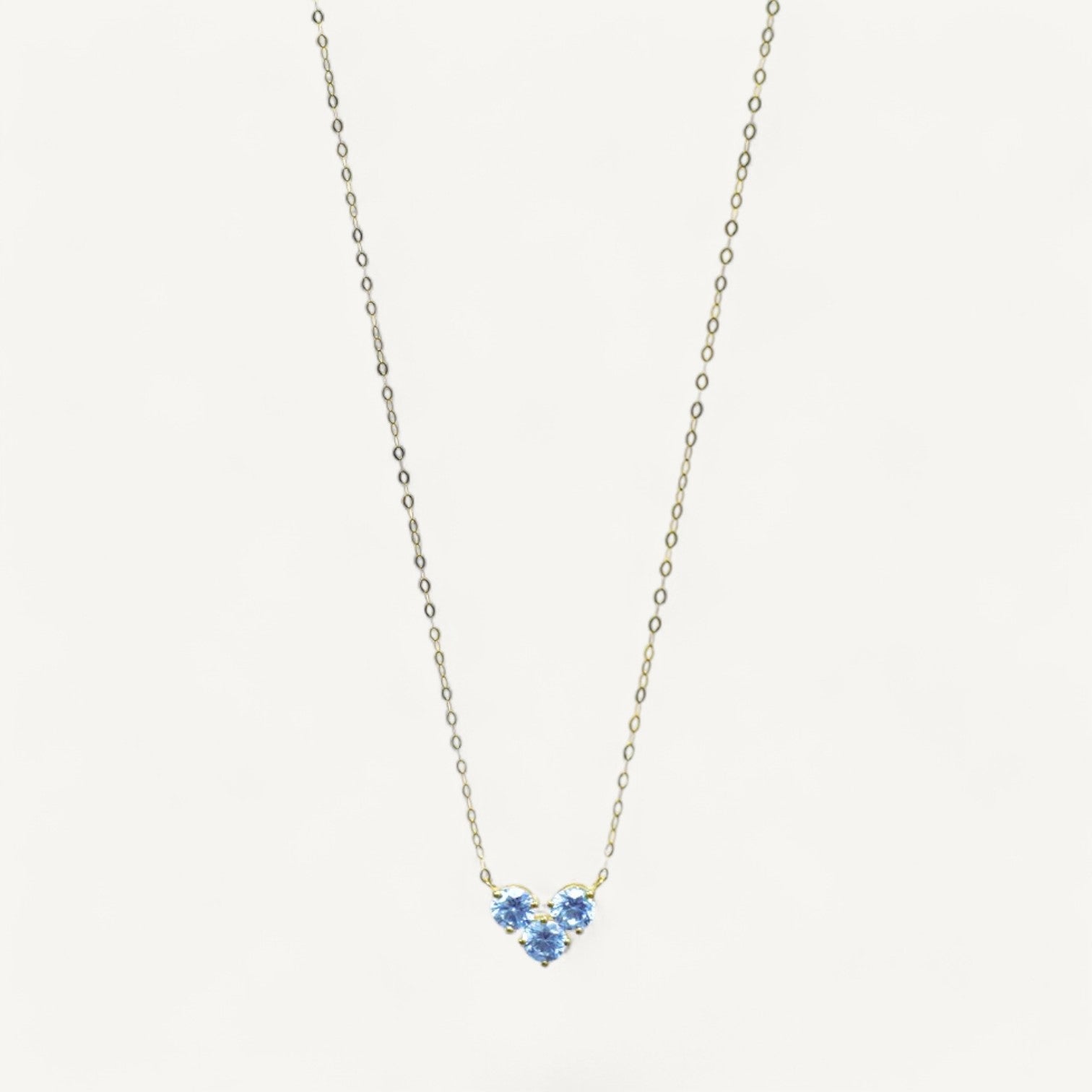 The Heart Birthstone Necklace in Solid Gold