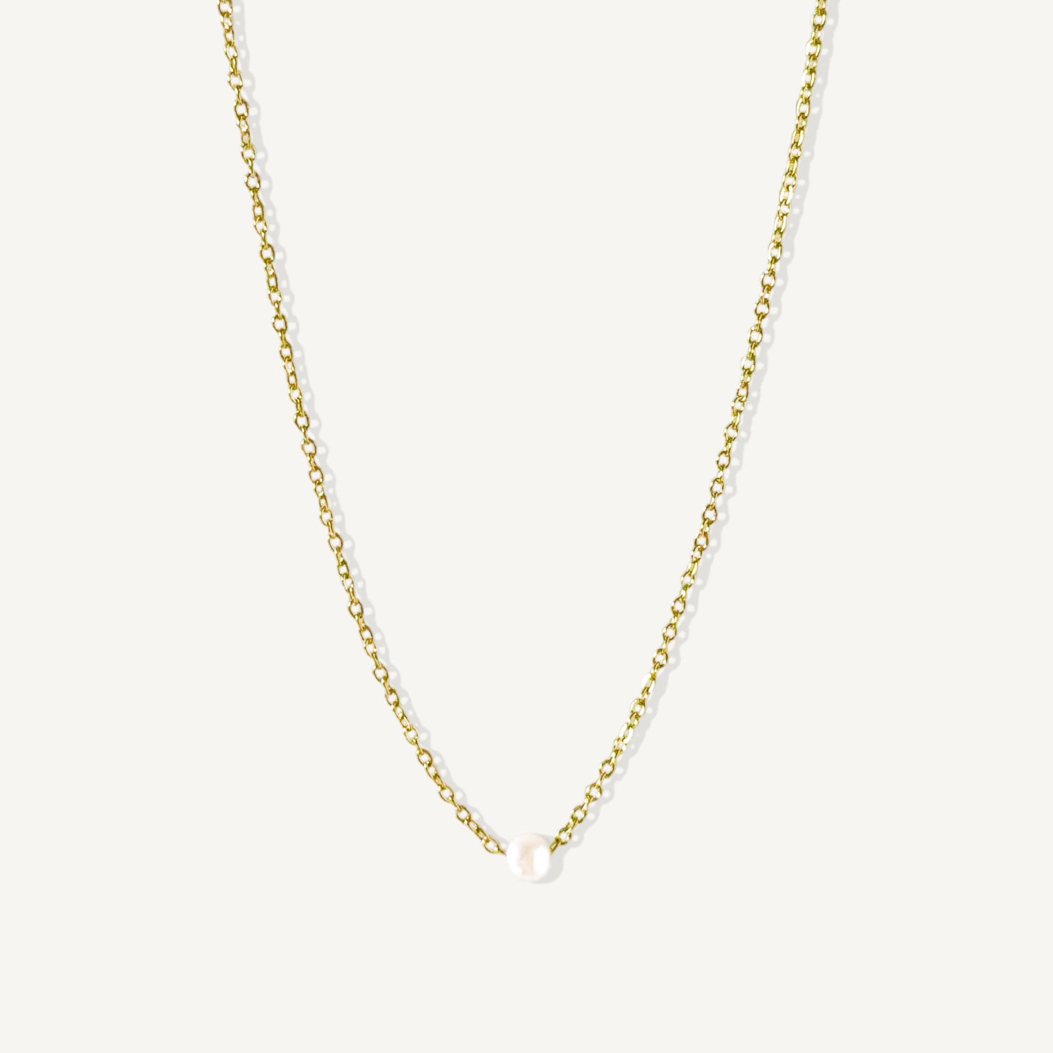The Tiniest Floating Pearl Necklace