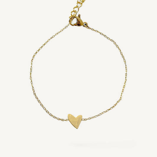 The Flat Petite Heart Bracelet