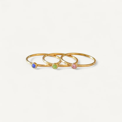 The Classic Tiny Birthstone Ring