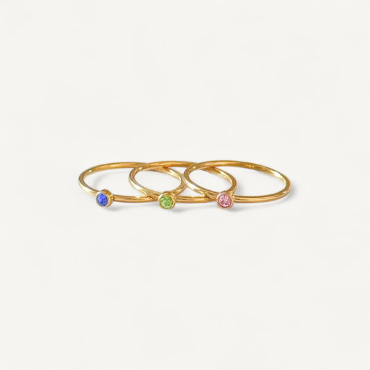 The Classic Tiny Birthstone Ring