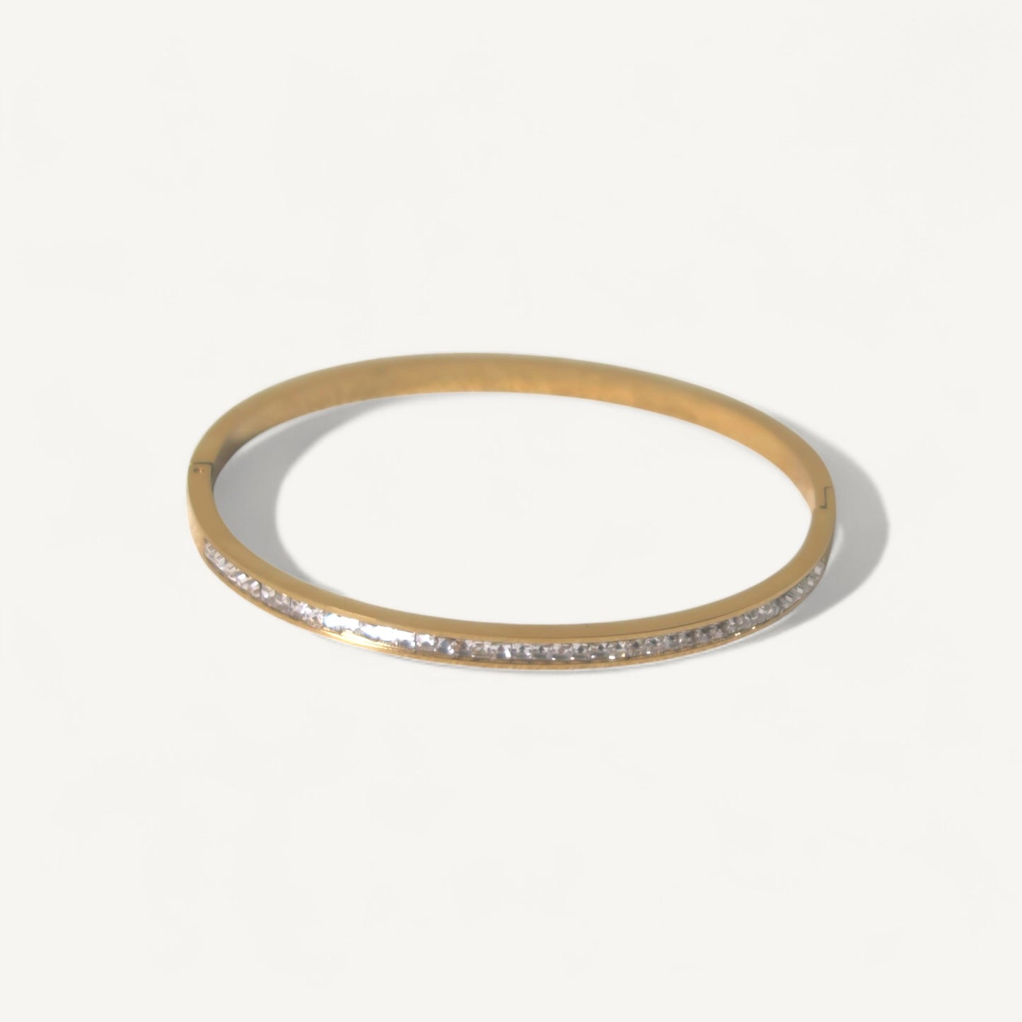 The Slim Half Pave Bangle