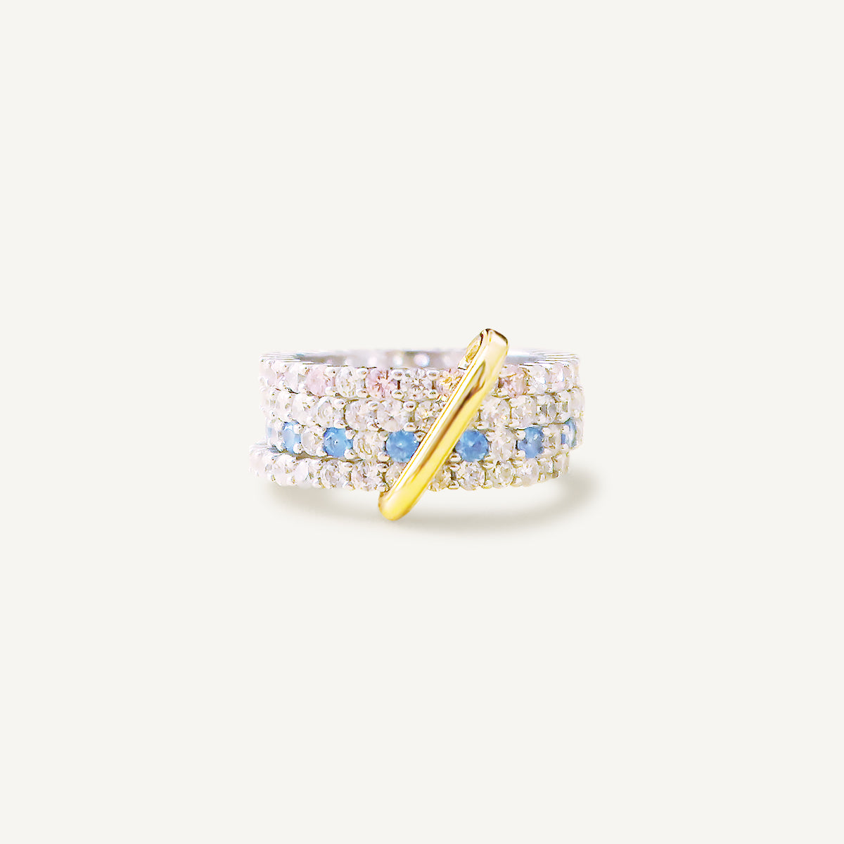 The Estelle Birthstone Eternity Carabiner Lock Ring