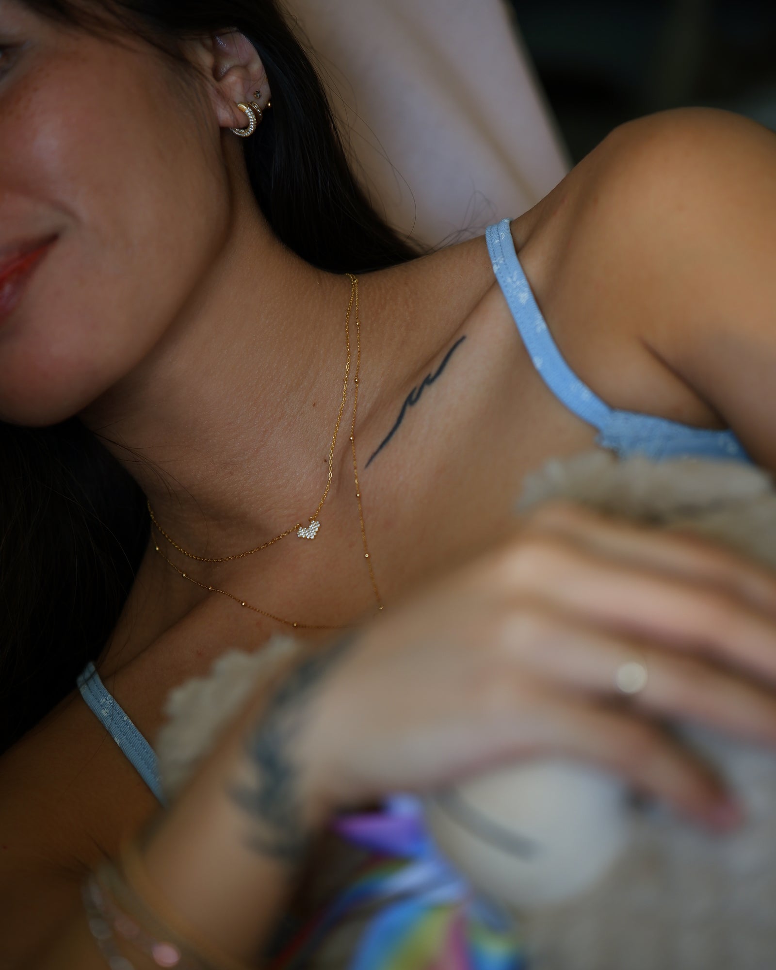 The 8 Bit Pave Pixel Heart Necklace