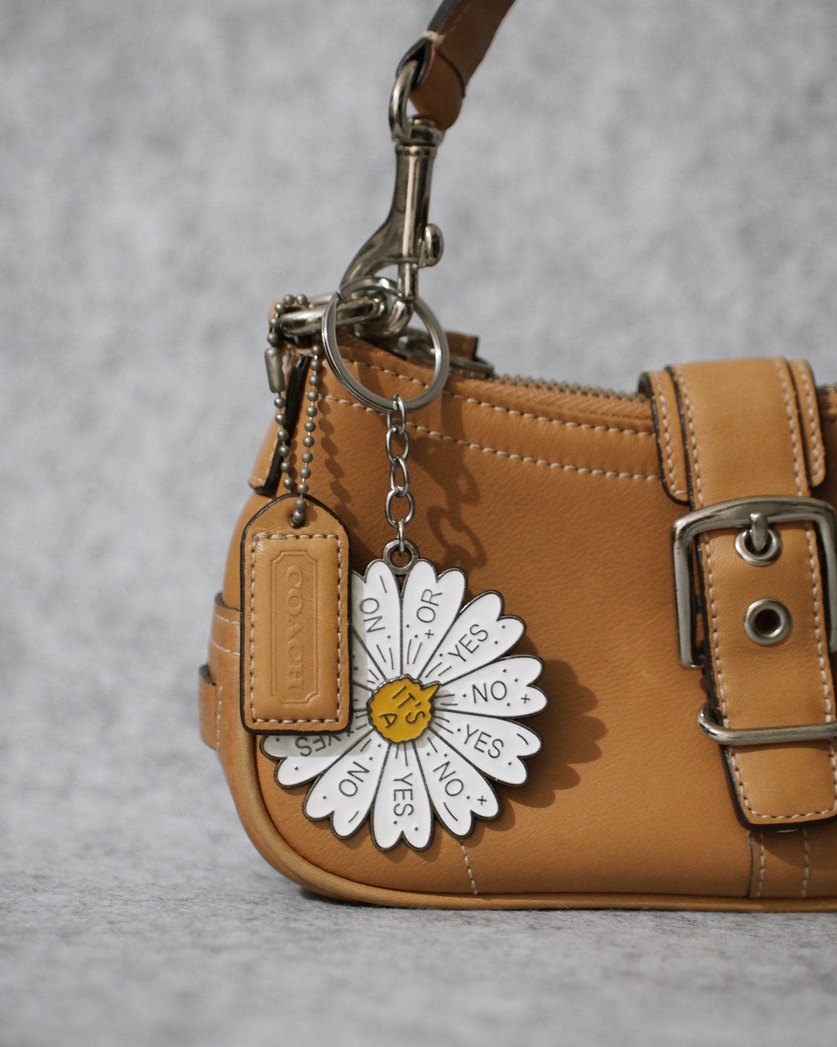 Indecisive Girlie Yes or No Daisy Fidget Keychain