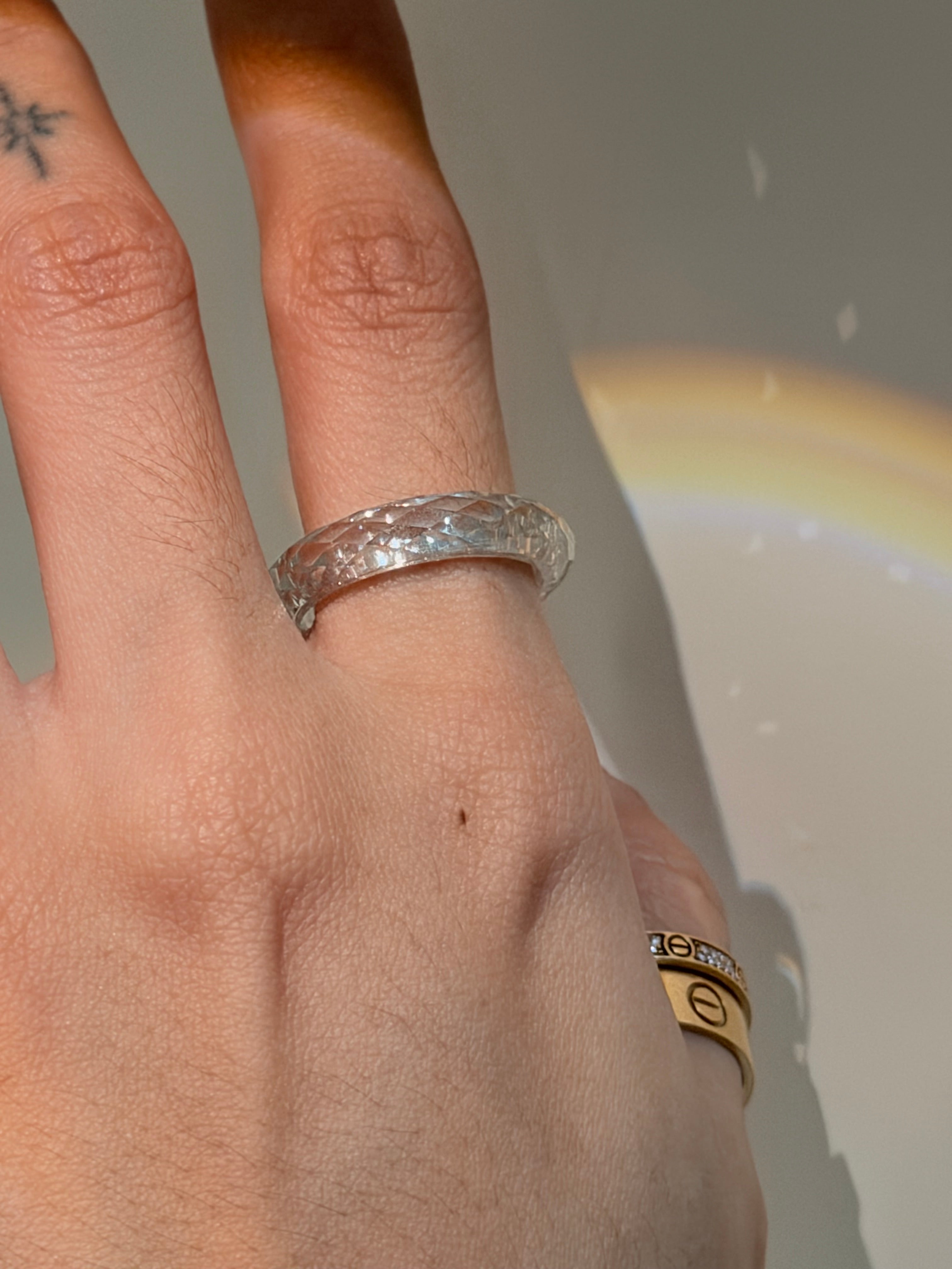 The Full Moissanite Bare Ring (No Metal)