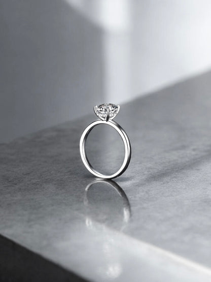 The Classic Timeless Oval Moissanite Ring