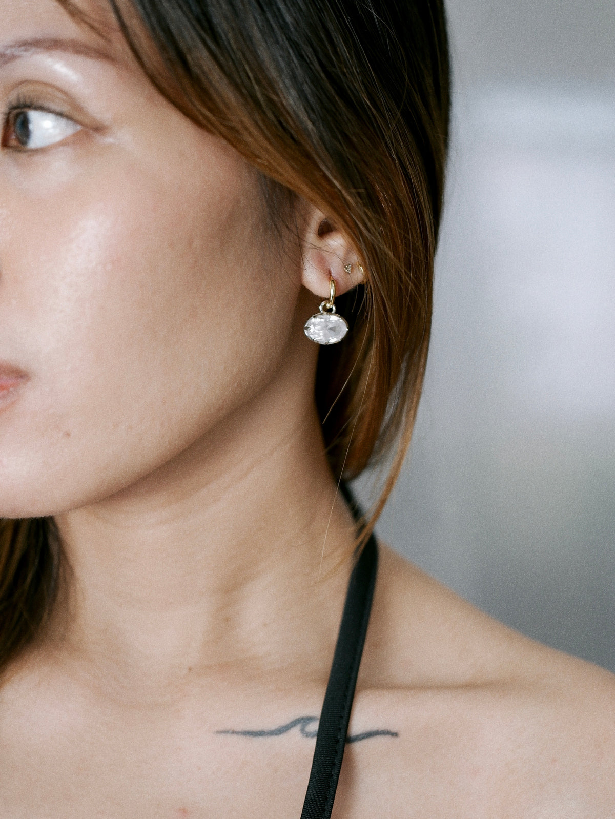 Hailey Oval Drop Hoops