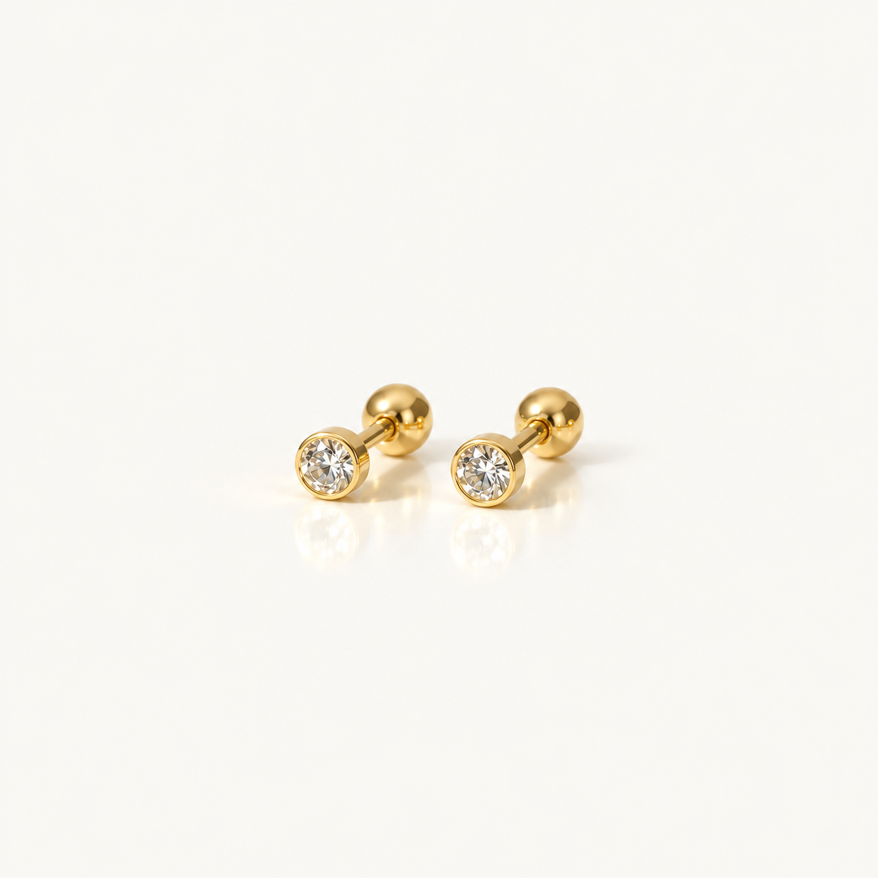 The Classic Solitaire Screw Back Studs