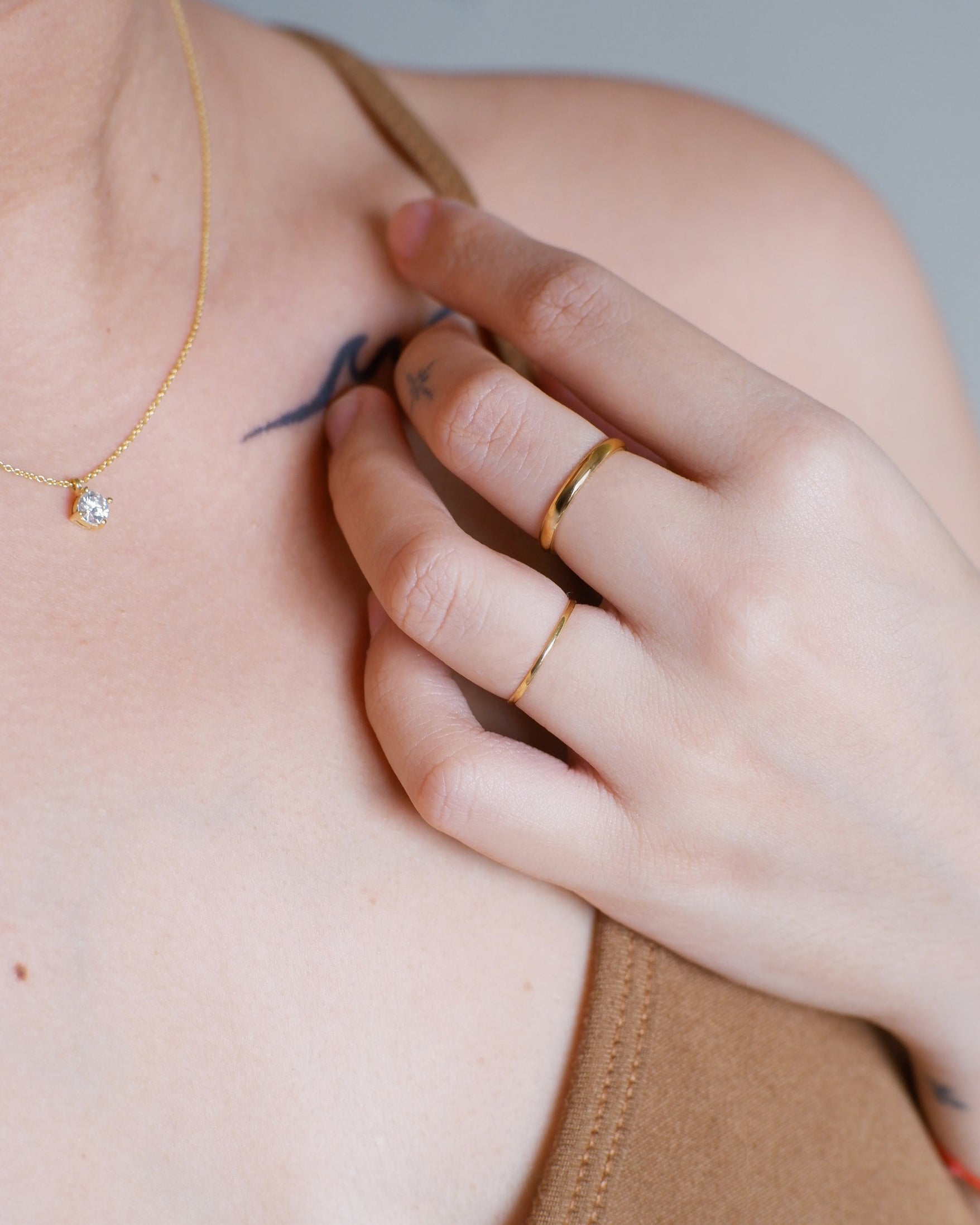 The Modern Stack - Dainty 2mm Curved Band