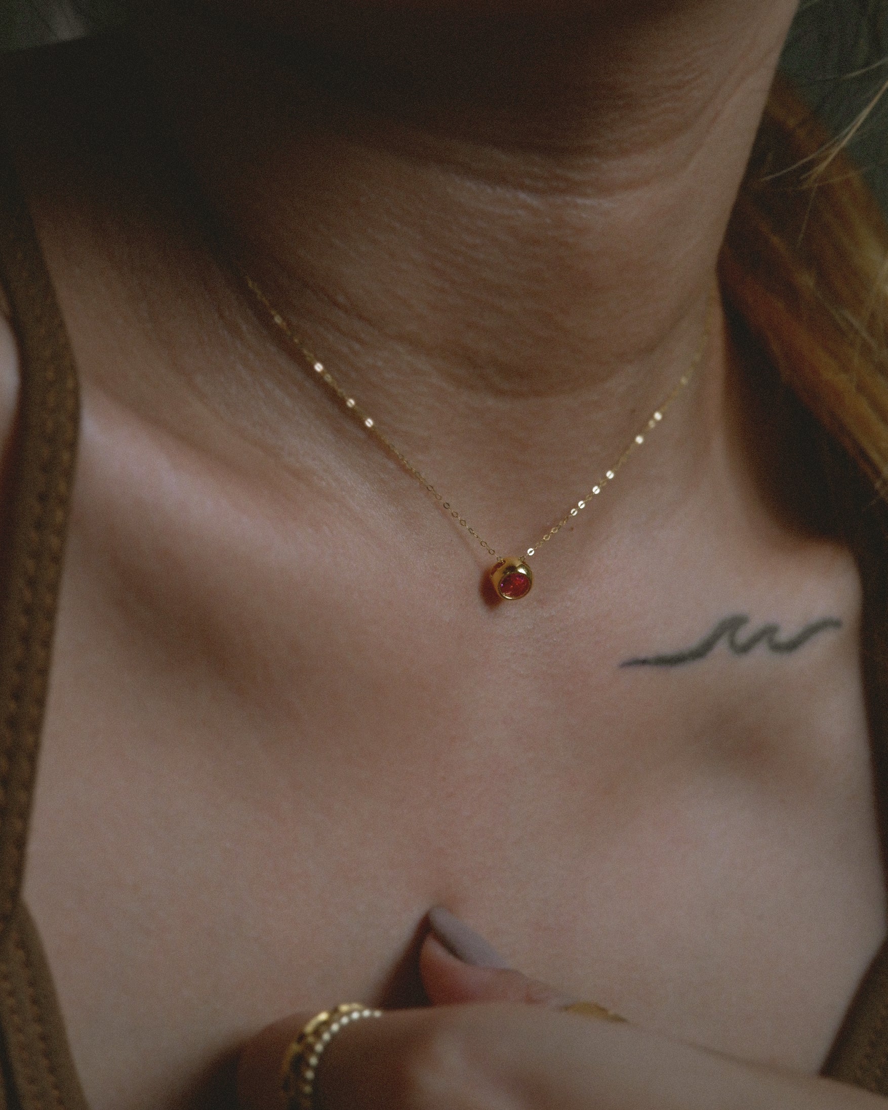 The Classic Birthstone Necklace in Solid Gold