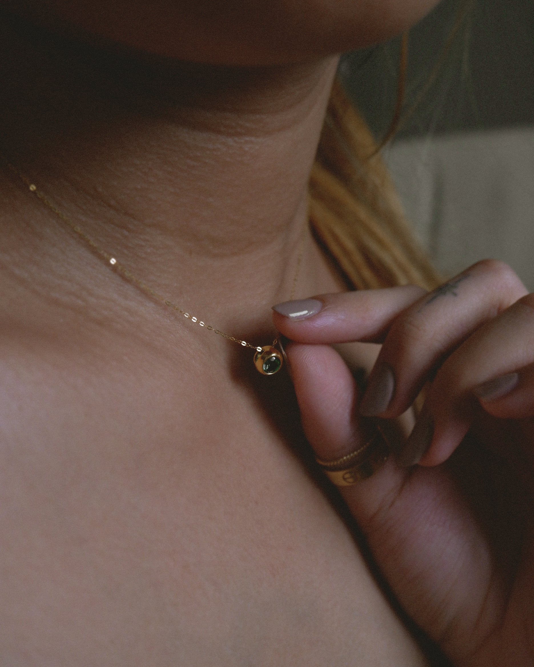 The Classic Birthstone Necklace in Solid Gold