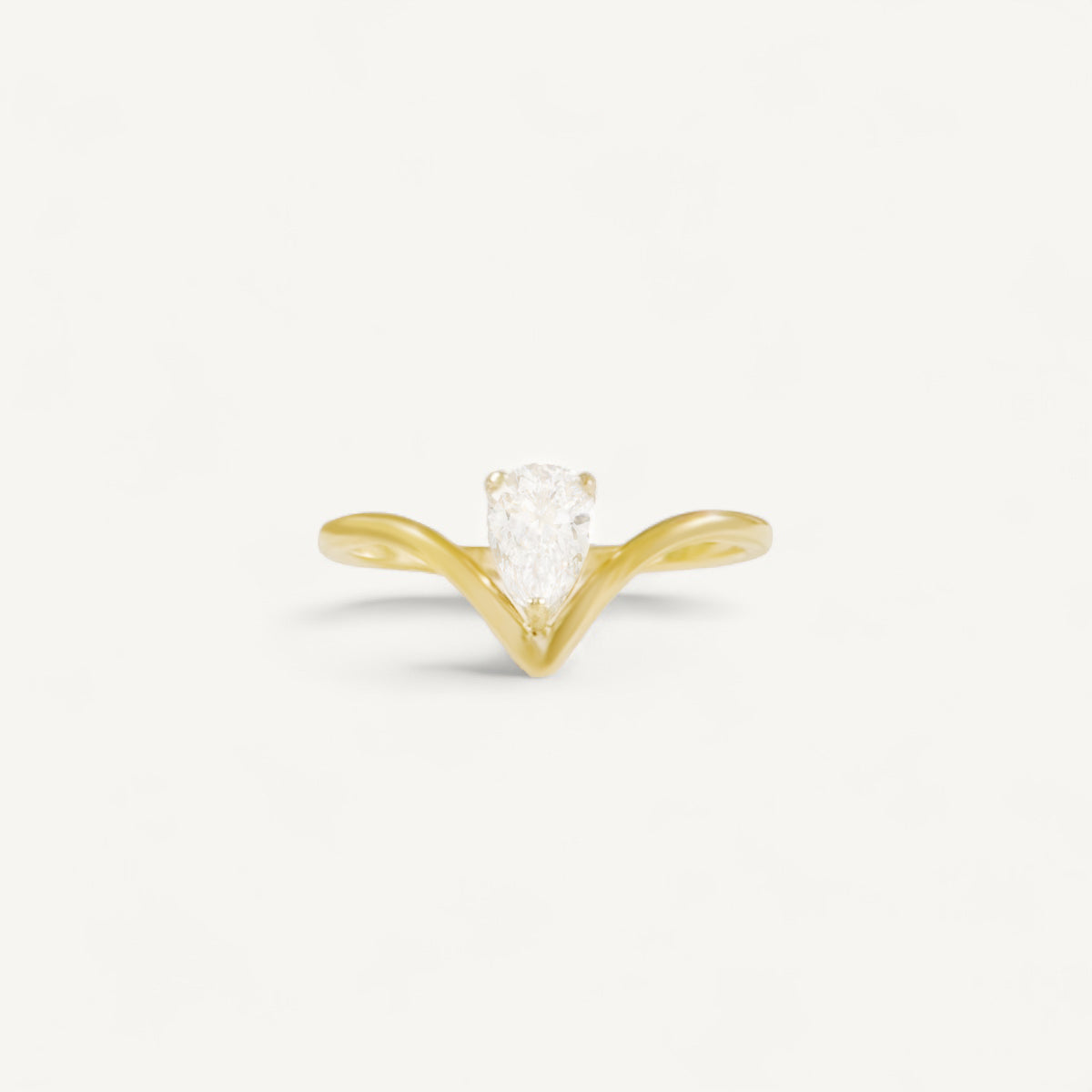 The Ava Floating Pear Ring