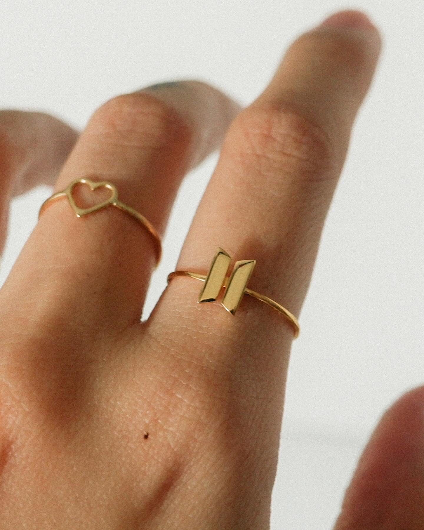 BTS Ring and Earrings in Solid Gold