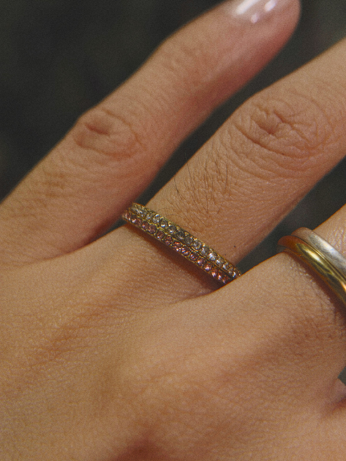 The Slim Half Eternity Birthstone Ring