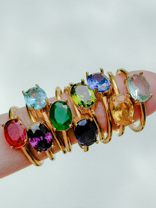 The Classic Oval Birthstone Ring