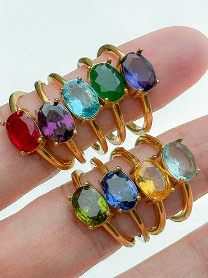 The Classic Oval Birthstone Ring