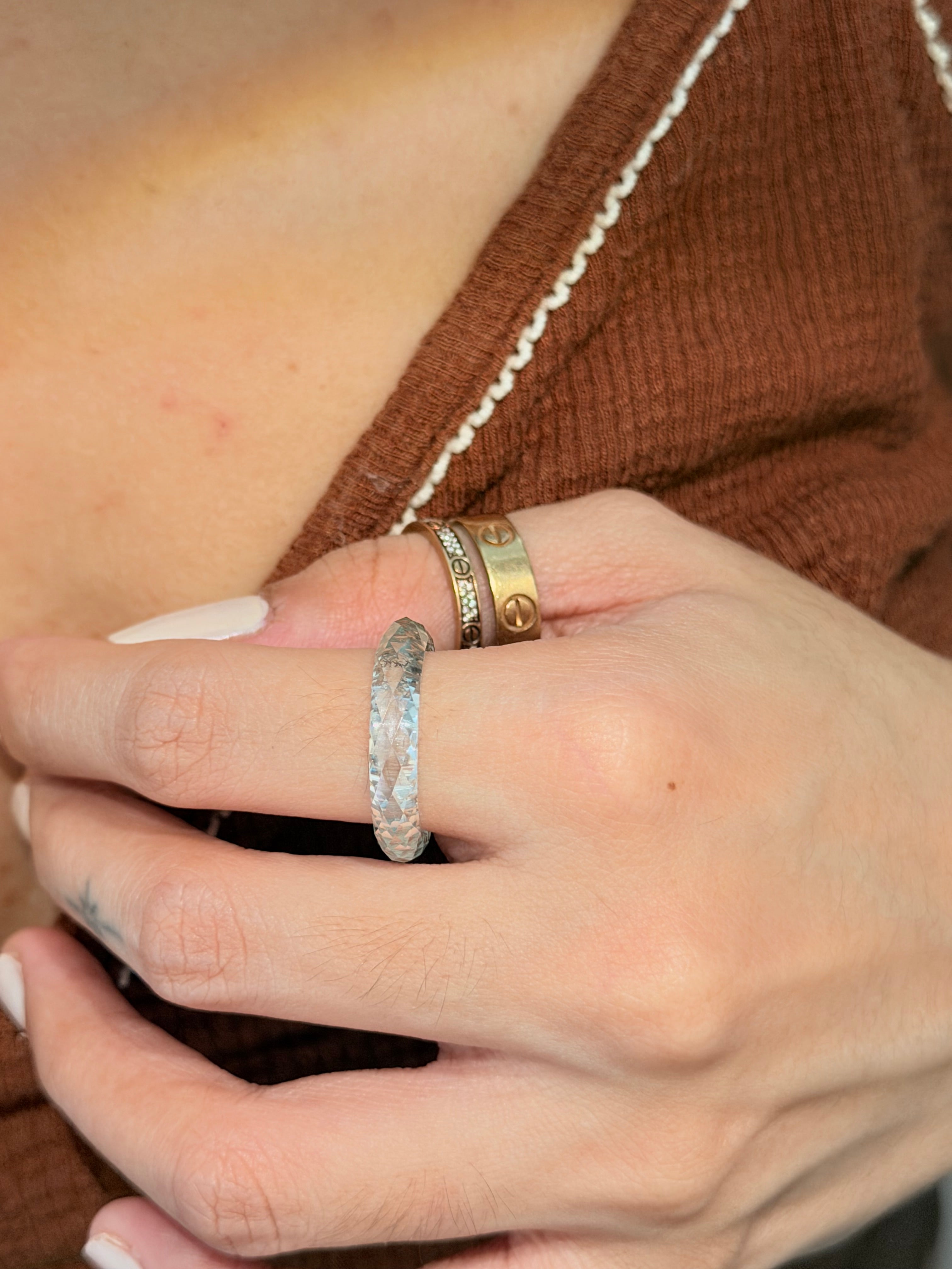 The Full Moissanite Bare Ring (No Metal)