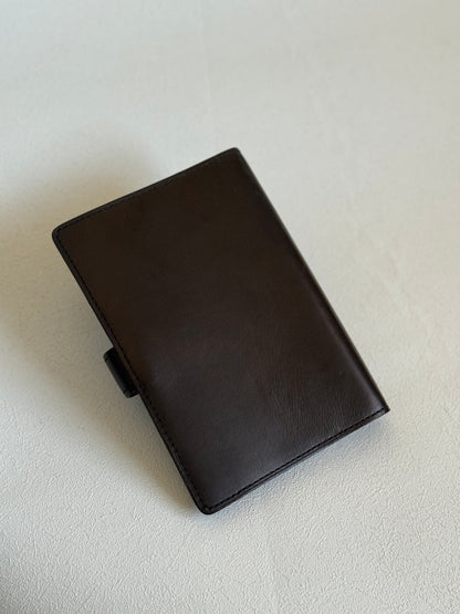 Louis Vuitton 2004 Smooth Black Leather Agenda PM