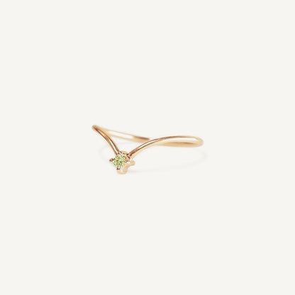 The Ava Birthstone Ring in Solid Gold