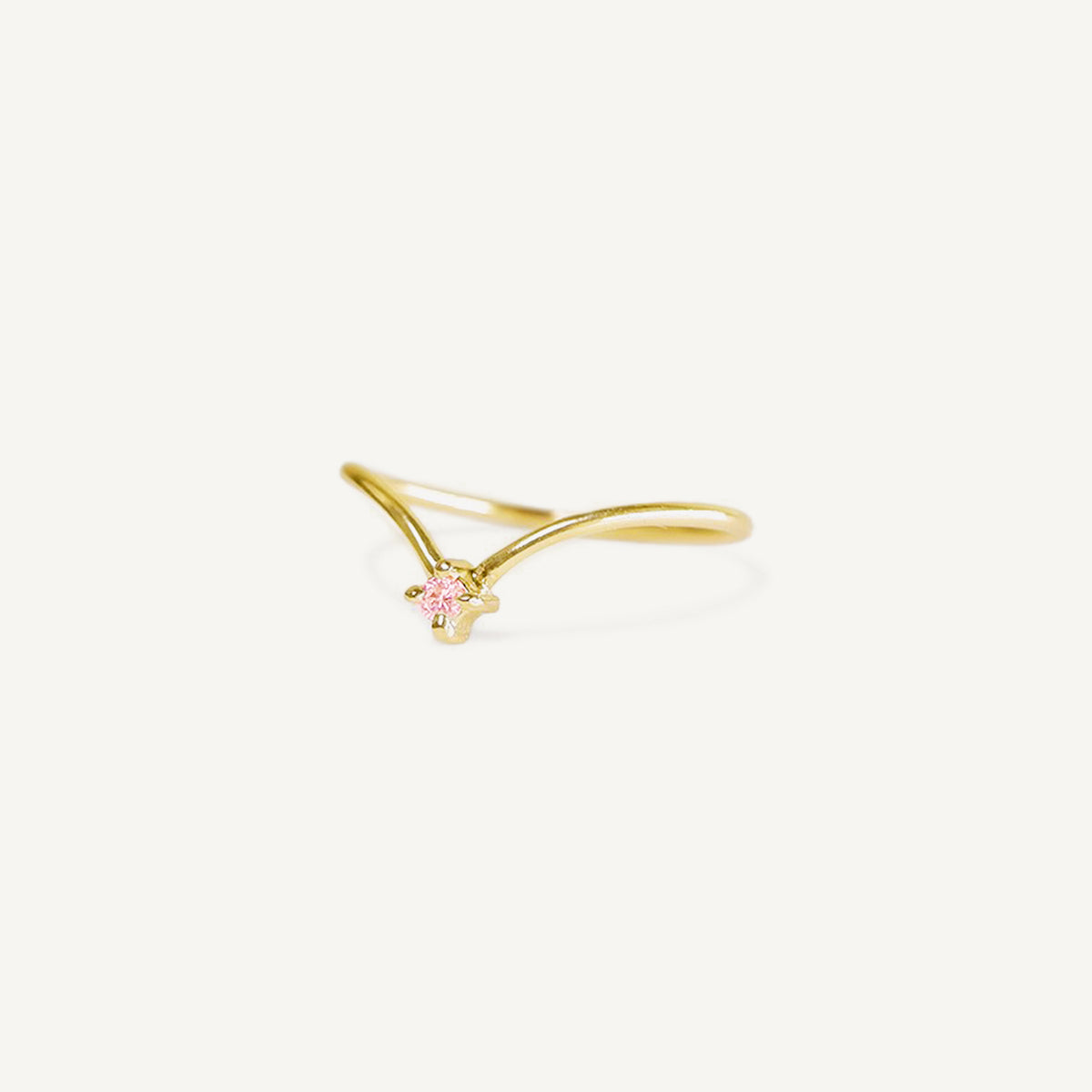 The Ava Birthstone Ring in Solid Gold