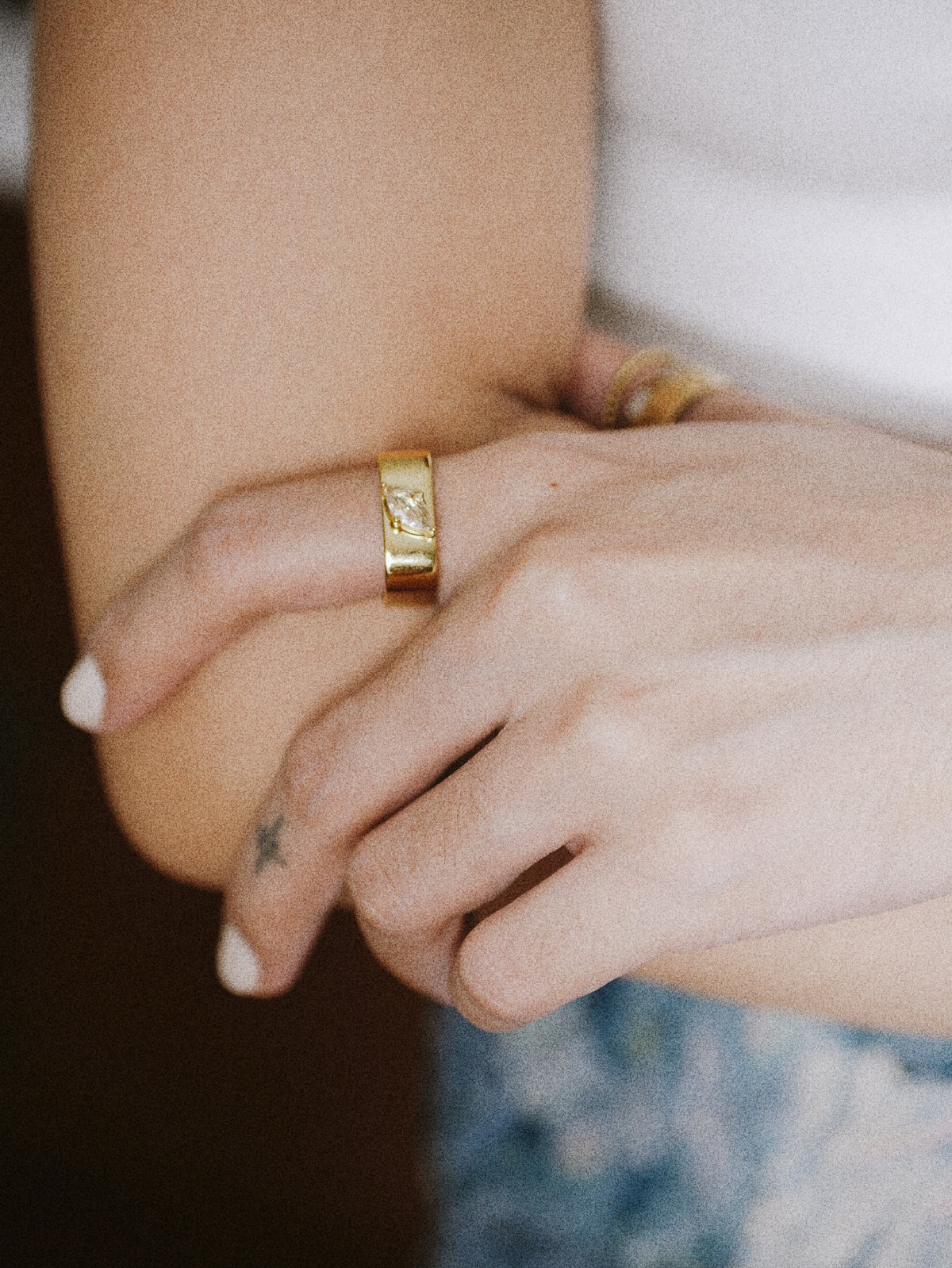 Marquise Bold Square Band Ring