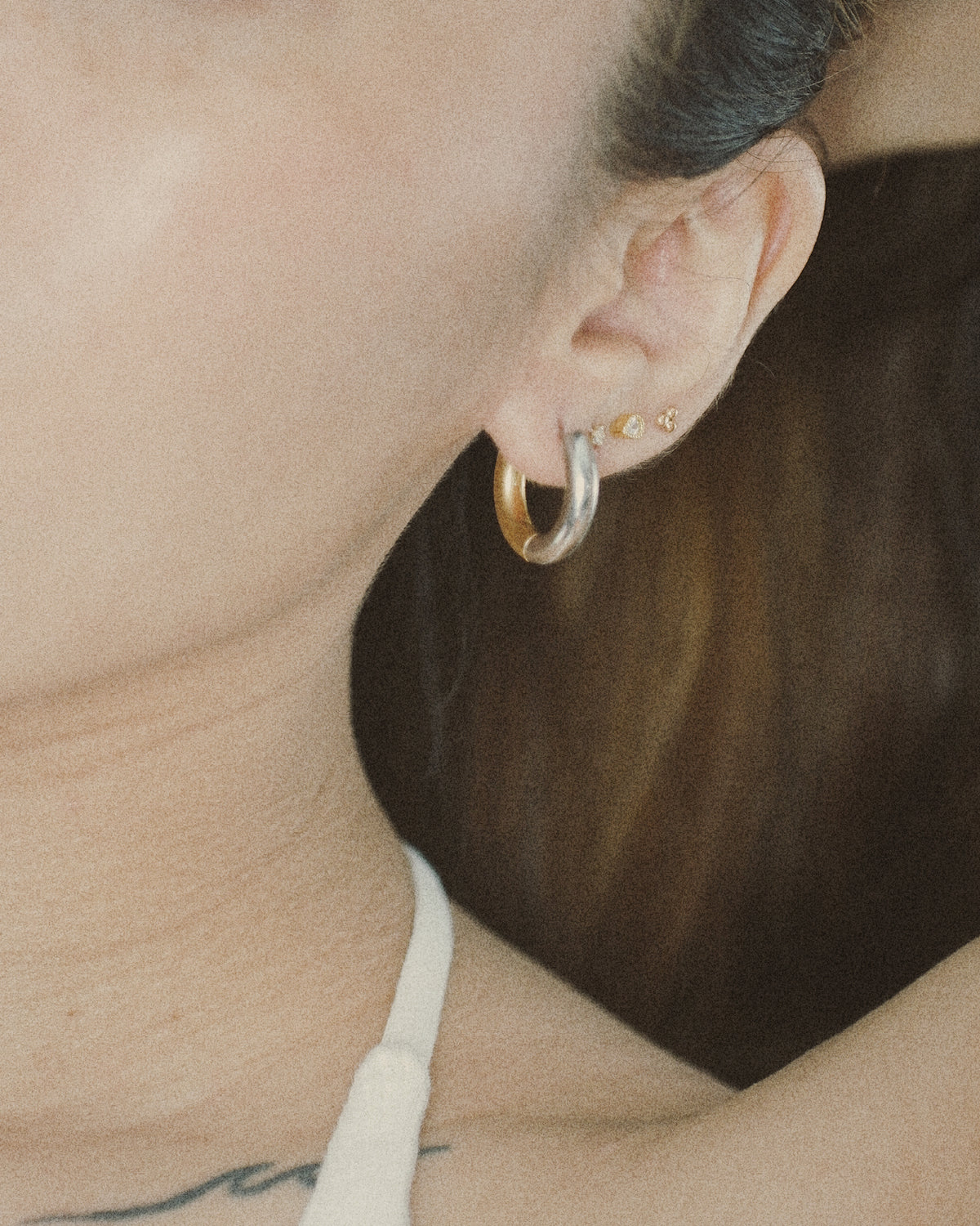Two-Tone Statement Hoops