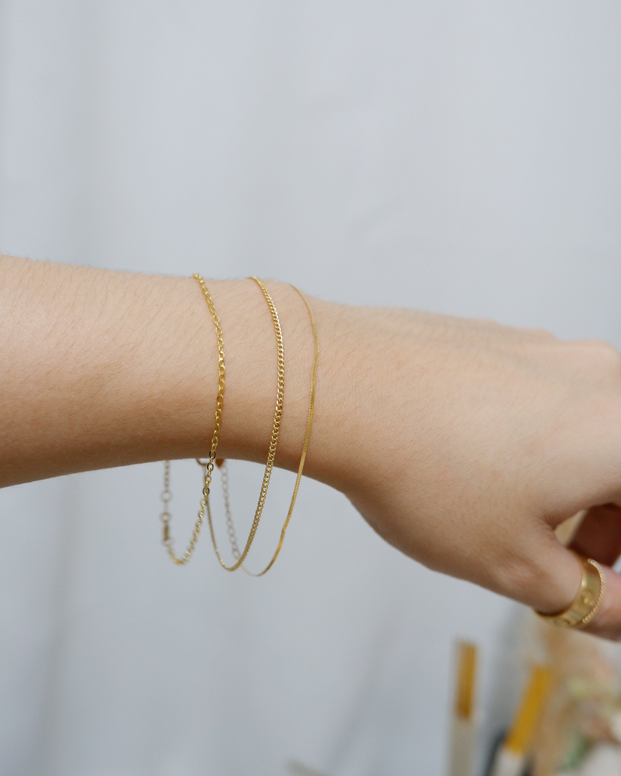 The Skinny Cuban Bracelet in Solid Gold