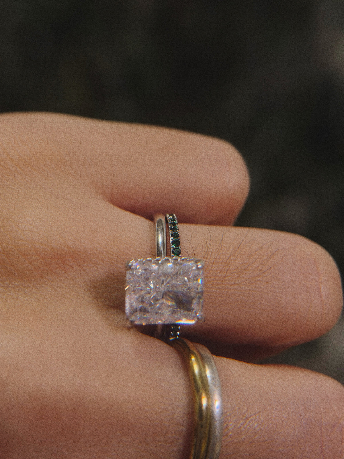 The Slim Half Eternity Birthstone Ring