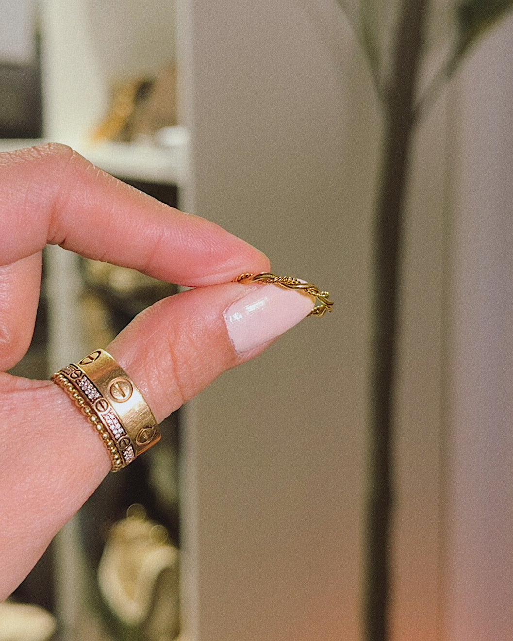 The Brenna Textured Stacker Ring