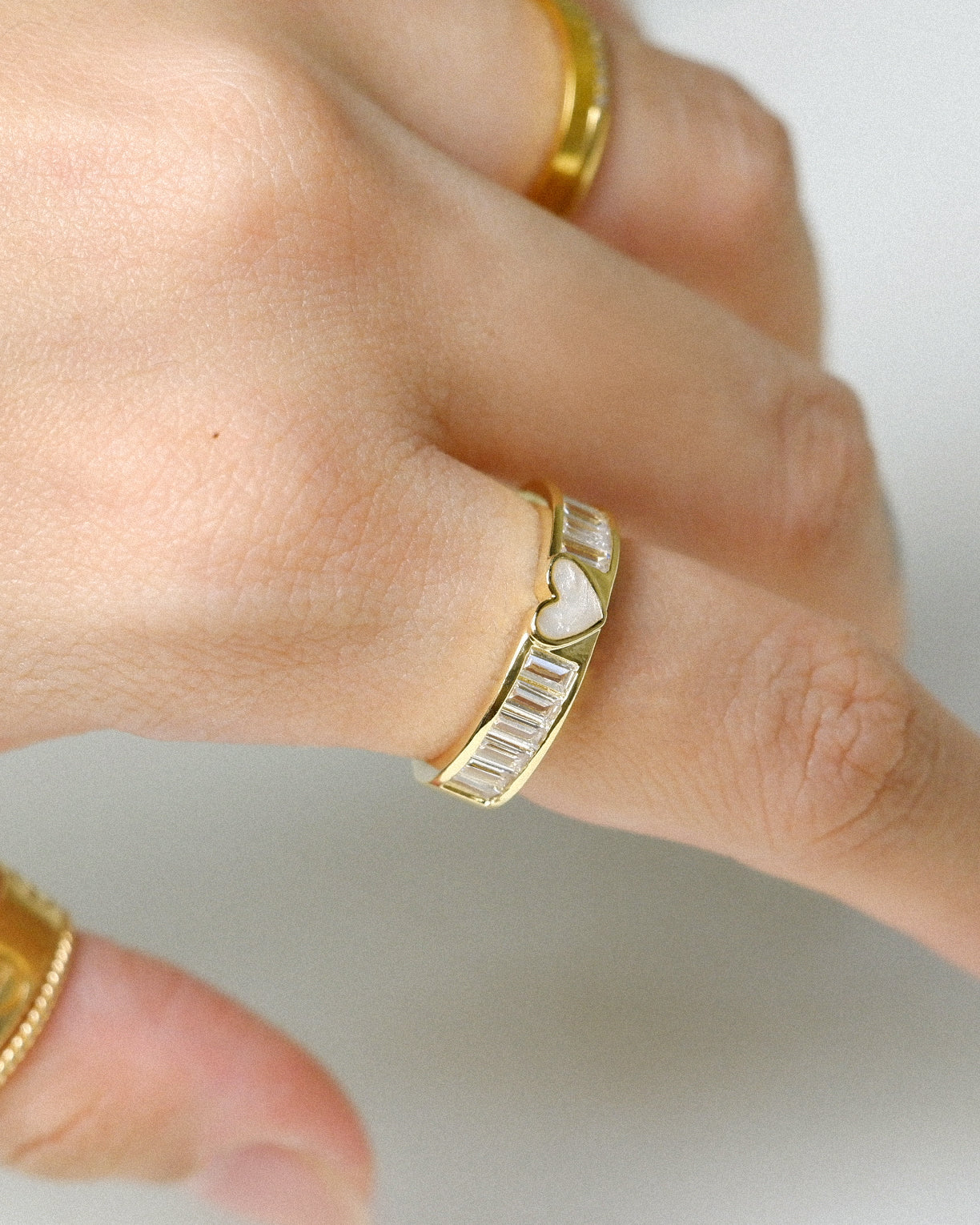 The Any-size Pearl Heart Eternity Ring