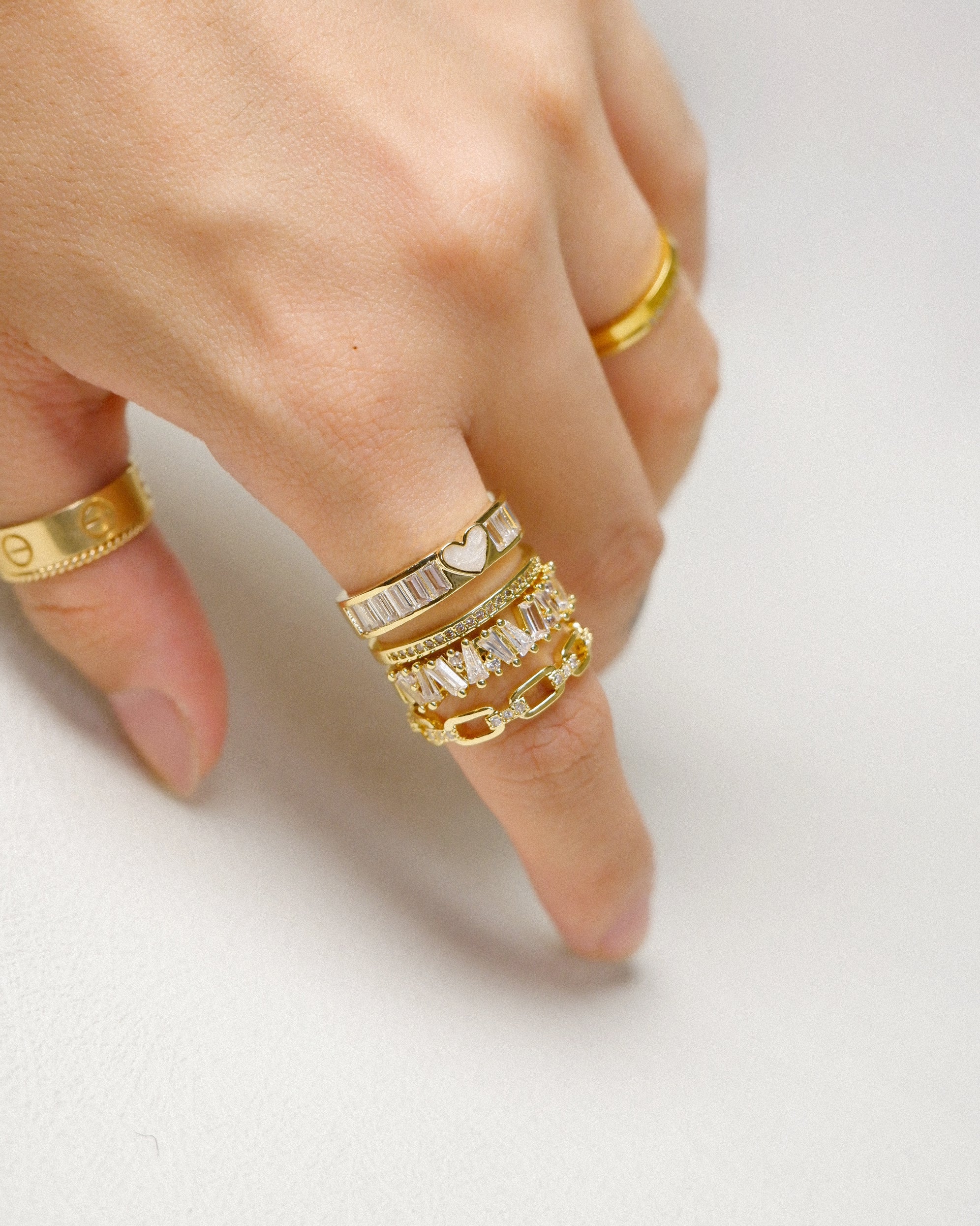 The Any-size Pearl Heart Eternity Ring