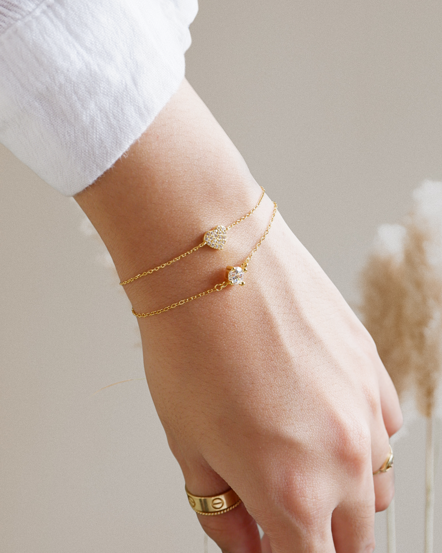 The Full Pave Mini Heart Bracelet