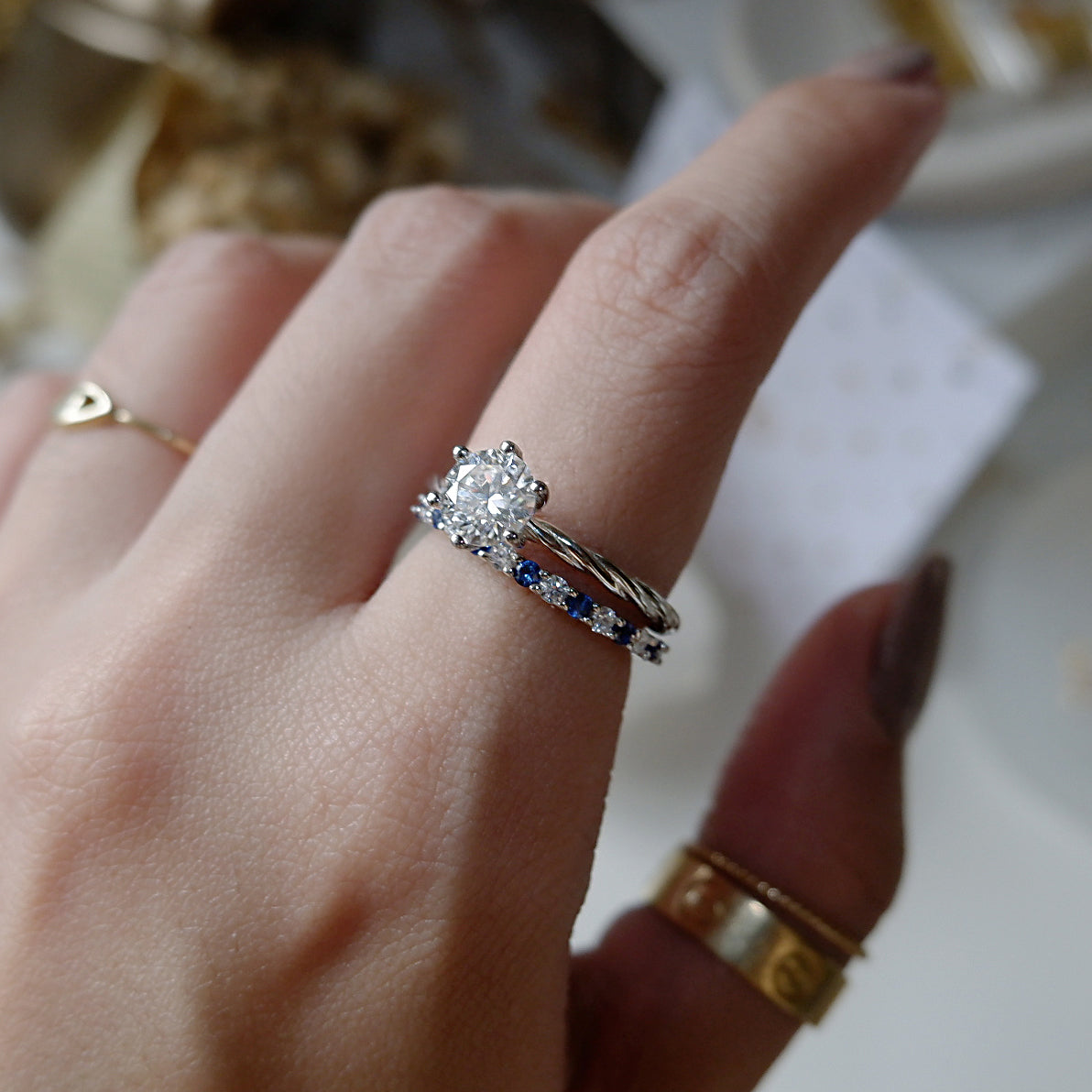 The Amélie Moissanite Ring