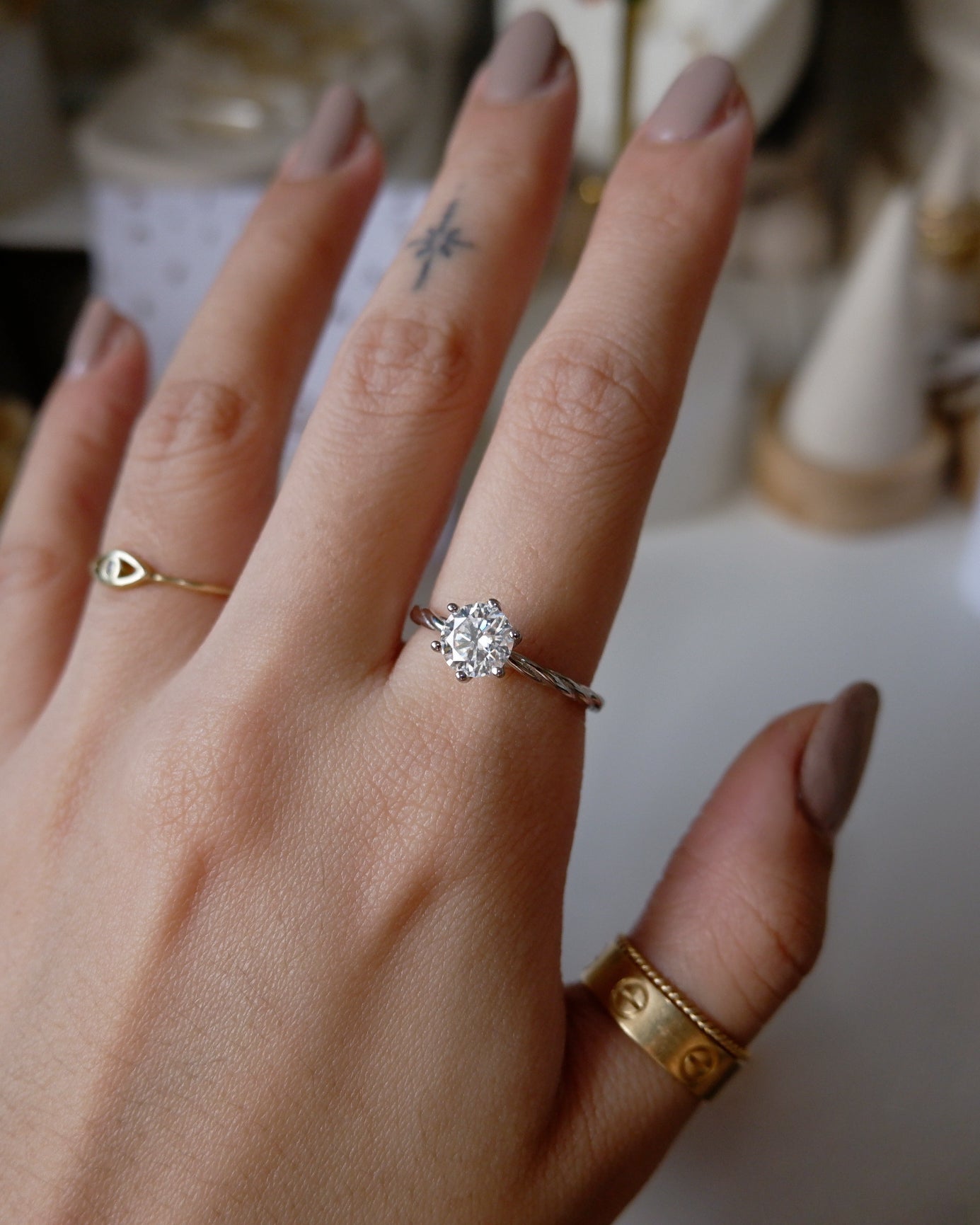The Amélie Moissanite Ring