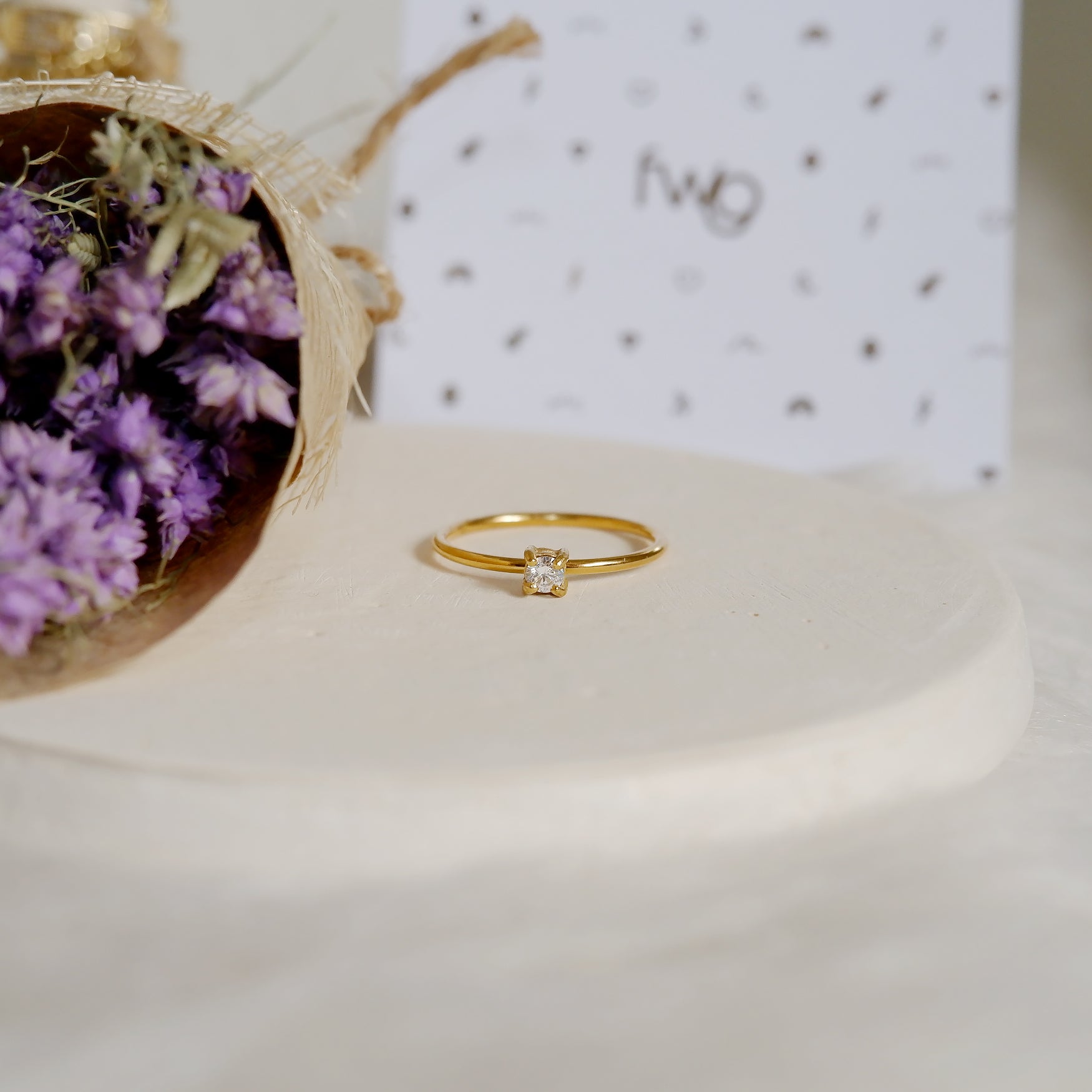 The Dainty Zircon Solitaire Ring