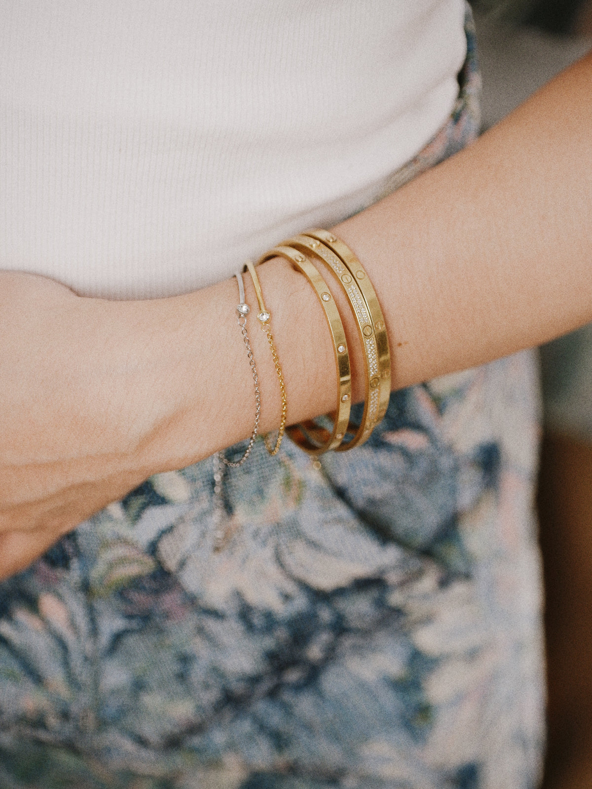 Classic Solitaire Chain and Bangle