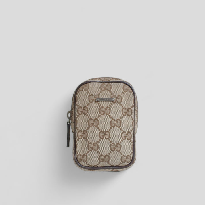 Gucci GG Canvas and Leather Cosmetic/Cigarette Pouch