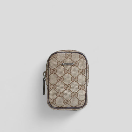 Gucci GG Canvas and Leather Cosmetic/Cigarette Pouch