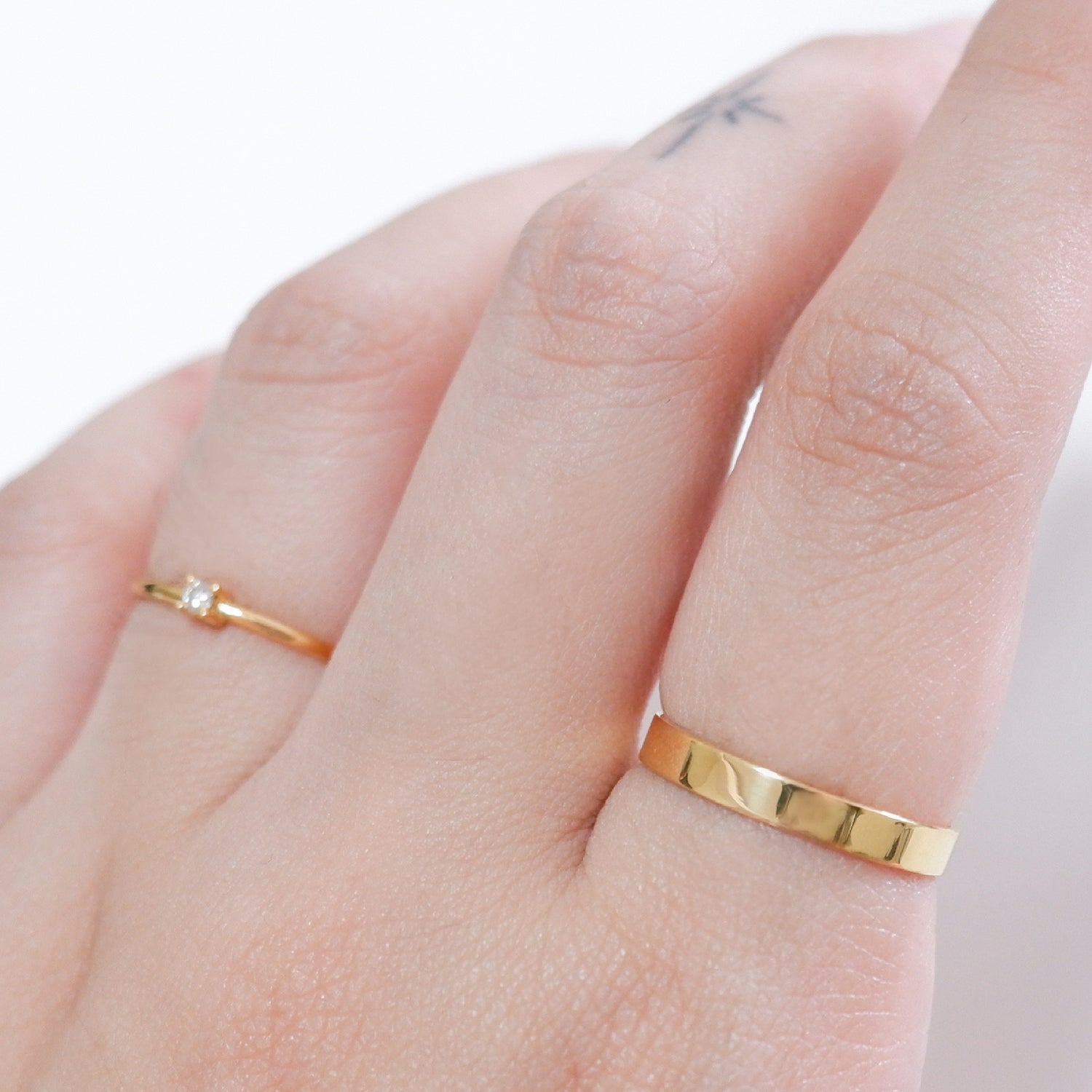 The Damien 3mm Slim Ring in Solid Gold