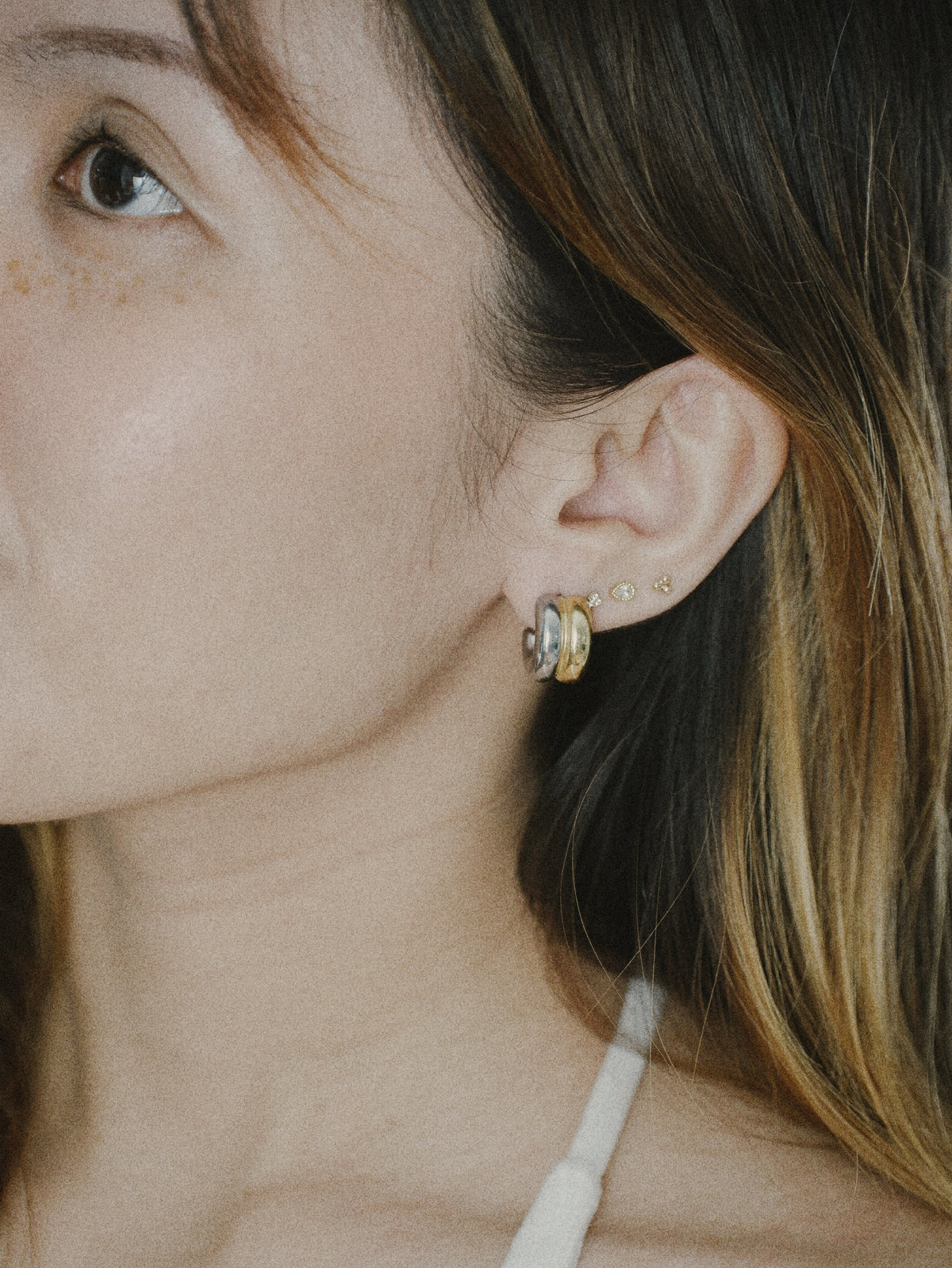Two-Tone Half Hoops