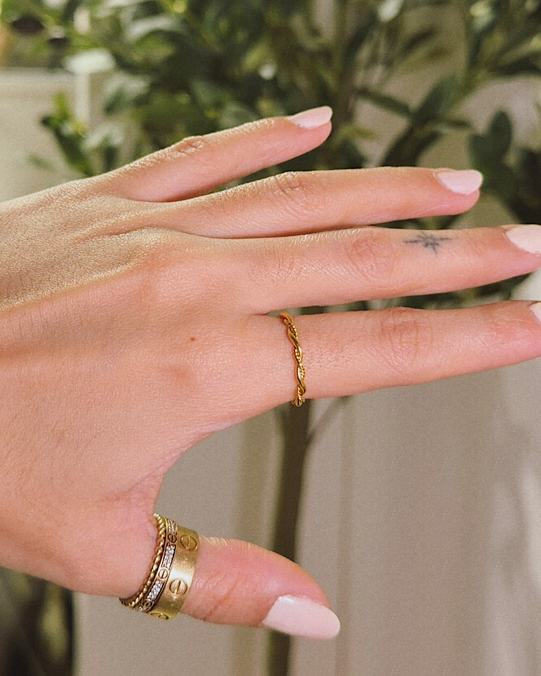 The Brenna Textured Stacker Ring