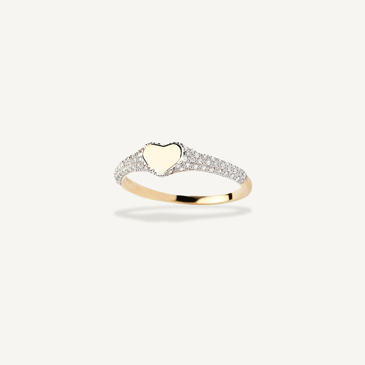 The Full Heart Pave Signet Ring
