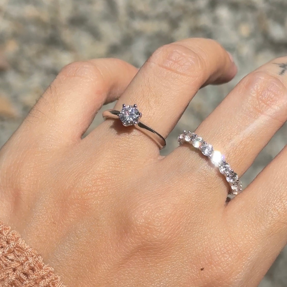 The Chunky Full Eternity Moissanite Ring