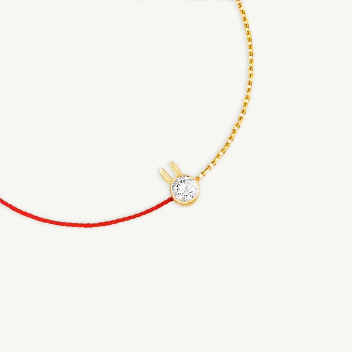 The Bunny Red Line Solitaire Bracelet