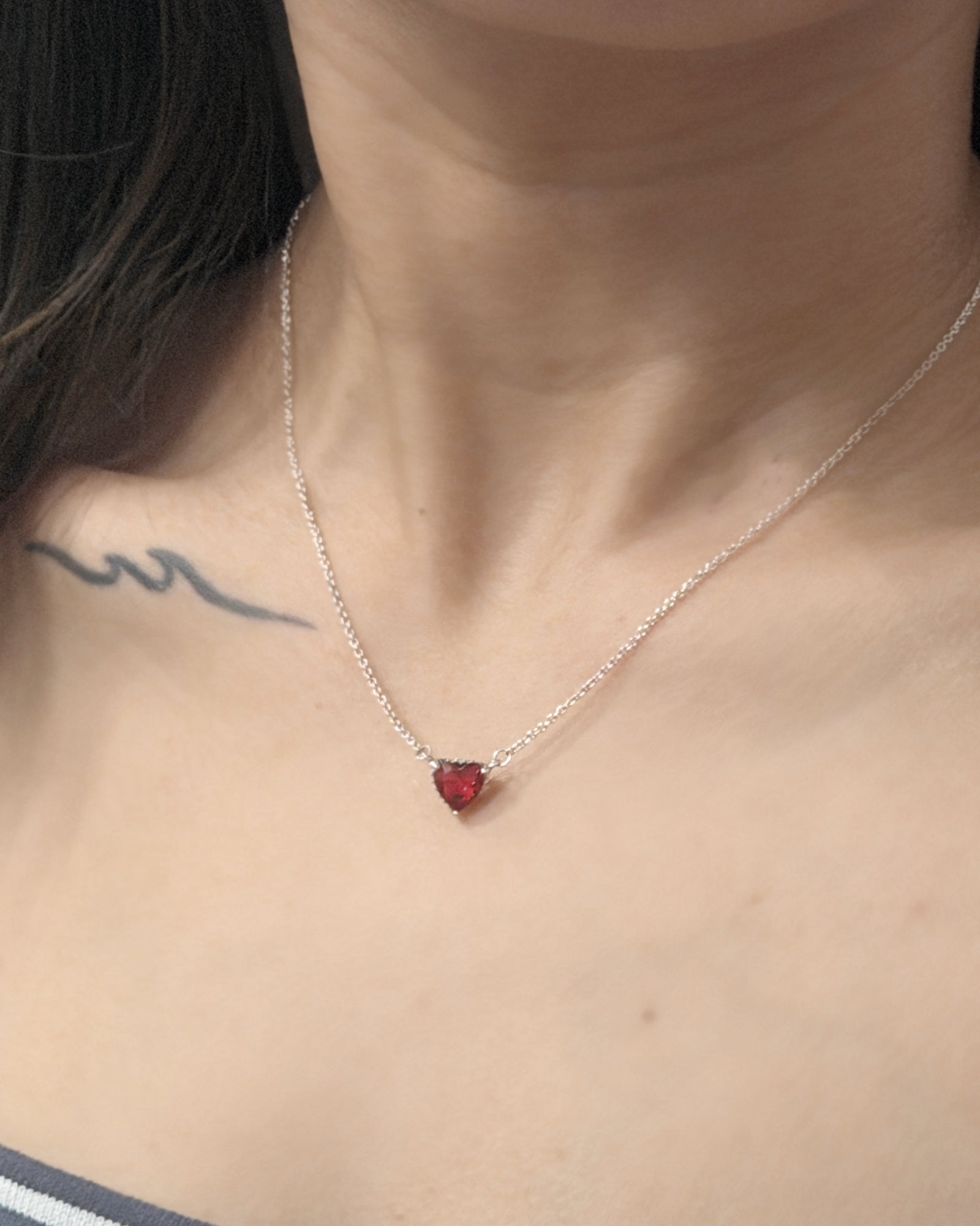 The Red Heart Floating Necklace & Earring Set | Holiday Shop